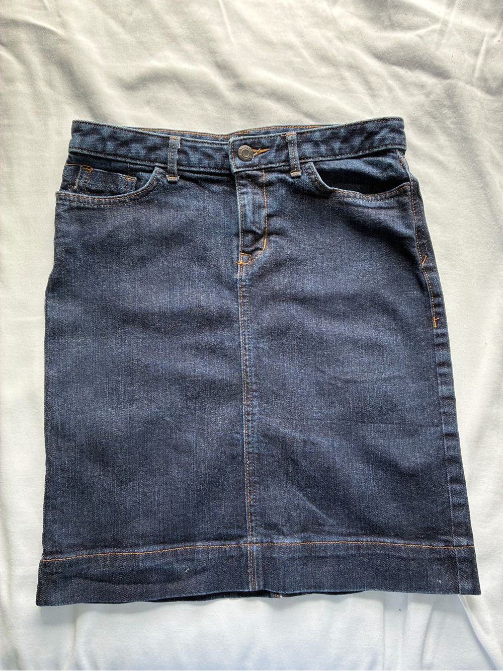 Banana Republic Dark Blue Denim Pencil Skirt